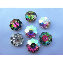 6mm 8mm 10mm 14mm Flower Shape Crystal Sew on Stones